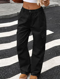 Casual loose slim denim straight pants