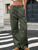 Casual loose slim denim straight pants
