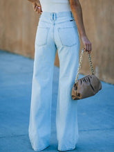 Casual washed ripped jeans