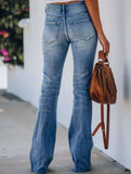 Vintage mid-rise washed bootcut jeans
