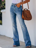 Vintage mid-rise washed bootcut jeans