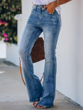 Vintage mid-rise washed bootcut jeans
