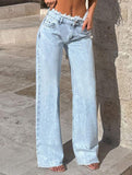 Casual high-waisted loose-fitting wide-leg pants
