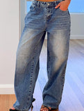 Retro washed heart-patterned wide-leg jeans for women_CWJP00880