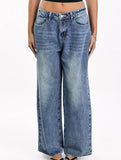 Retro washed heart-patterned wide-leg jeans for women_CWJP00880