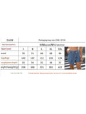 Washed button-embellished irregular denim skirt pants