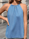 Halter Tie Loose Denim Top