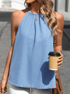 Halter Tie Loose Denim Top