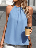 Halter Tie Loose Denim Top