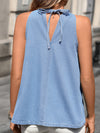 Halter Tie Loose Denim Top