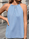 Halter Tie Loose Denim Top