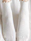 Womens Solid Color Ruffle Ankle Socks_CWMS0127