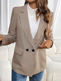 Long-sleeved pocketed business coat