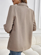 Long-sleeved pocketed business coat