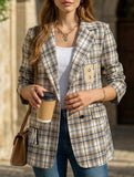 Preppy Plaid Blazer Jacket for Women_CWOBL00287