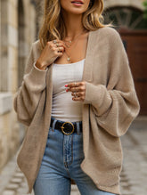 Solid color mid-length sweater