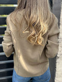 Fashion buttoned slim lapel knitted cardigan