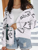 Loose Cartoon Dinosaur Cardigan