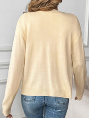 Simple sweet bear cardigan sweater