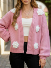 Pure hand-crocheted patchwork sweater jacket