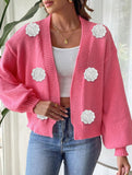 Pure hand-crocheted patchwork sweater jacket