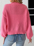 Women's Ribbon Bow Spliced Cardigan Sweater