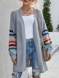 Casual patchwork knitted sweater