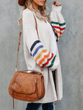 Casual patchwork knitted sweater