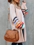 Casual patchwork knitted sweater