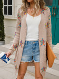 Fashionable plus size five-pointed star cardigan