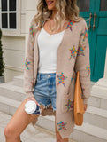 Fashionable plus size five-pointed star cardigan