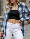 Fashionable casual loose plaid shirt