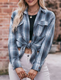Fashionable casual loose plaid shirt