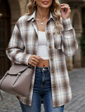 Fashionable casual loose plaid shirt