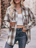 Fashionable casual loose plaid shirt