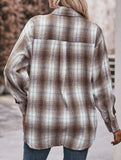 Fashionable casual loose plaid shirt