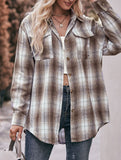 Fashionable casual loose plaid shirt