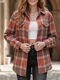 Fashionable casual loose plaid shirt