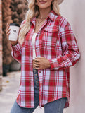 Fashionable casual loose plaid shirt