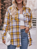 Fashionable casual loose plaid shirt