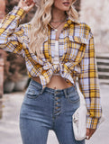 Fashionable casual loose plaid shirt