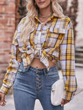 Fashionable casual loose plaid shirt