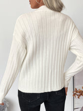 Simple sweet style loose heart button cardigan