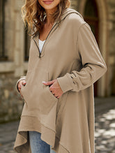 mid-length loose pullover sweatshirt