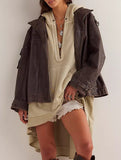 mid-length loose pullover sweatshirt