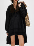 mid-length loose pullover sweatshirt