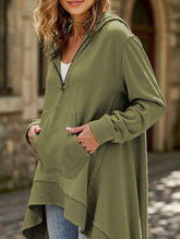 mid-length loose pullover sweatshirt