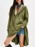 mid-length loose pullover sweatshirt
