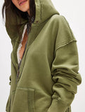 mid-length loose pullover sweatshirt