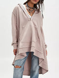 mid-length loose pullover sweatshirt